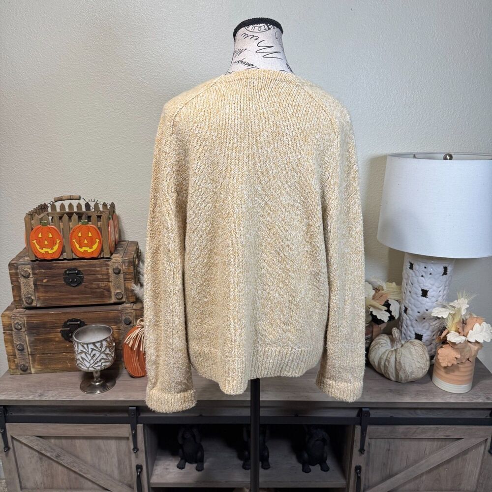 Vince V-Neck Boucle Sweater Silk Merino Wool Cashmere Sz M Classic Quiet Luxury - Picture 7 of 9